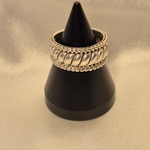 Sterling Silver Ring with Intricate Detailing